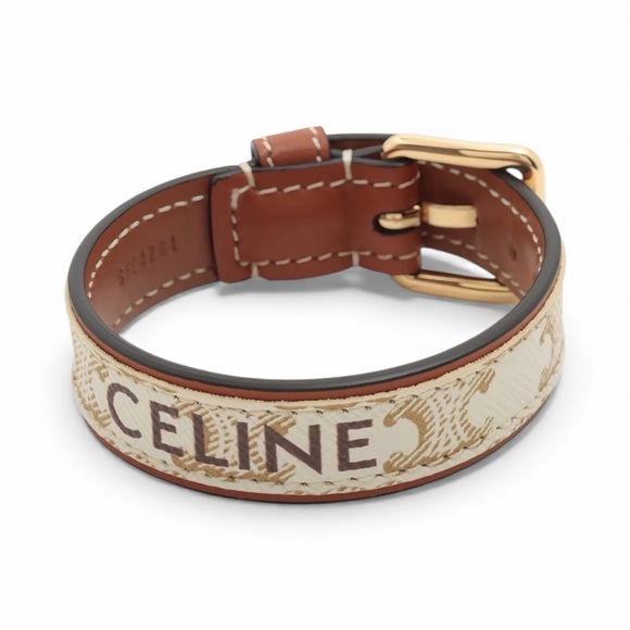 Celine Accessories - Celine Maillon Triomophe Leather Bracelet (Unisex)